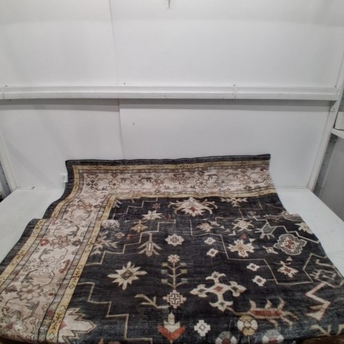 HAZO HAUS FARMHOUSE WASHABLE AREA RUG - 8FT X 10FT - BLACK / MULTI image 4
