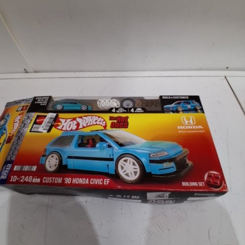 248 PC LEGO HOT WHEELS CUSTOM '90 HONDA CIVIC EF BUILDING SET- BLUE image 4