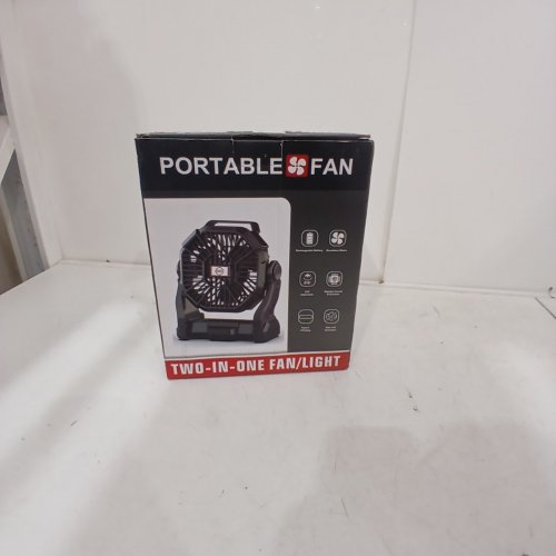 PORTABLE RECHARGEABLE CAMPING FAN WITH LED LIGHT - YELLOW & BLACK (MODEL: X23) image 4