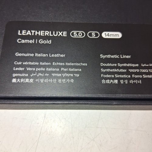WHOOP MG LEATHERLUX GENUINE LEATHER BAND - FOR WHOOP TRACKERS - SMALL - 14MM - CAMEL BROWN/GOLD image 6