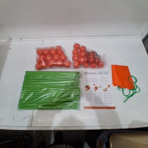 130PC TINY LAND CREATIVE FORTS BUILDING KIT - FOR KIDS AGES 5YRS+ - GREEN/ORANGE image 2