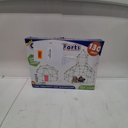130PC TINY LAND CREATIVE FORTS BUILDING KIT - FOR KIDS AGES 5YRS+ - GREEN/ORANGE image 3