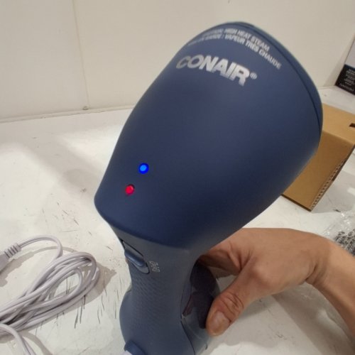 CONAIR EXTREME STEAM POWERFUL FABRIC STEAMER WITH BRISTLE BRUSH ATTACHMENT - 1200W - 2 HEAT SETTING FOR ALL FABRICS - NAVY BLUE - (MODEL: GS13C) image 2