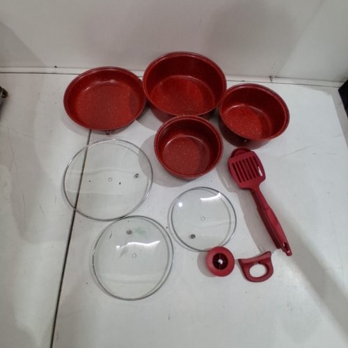 13PC COOKWARE KITCHEN SET - RED image 2