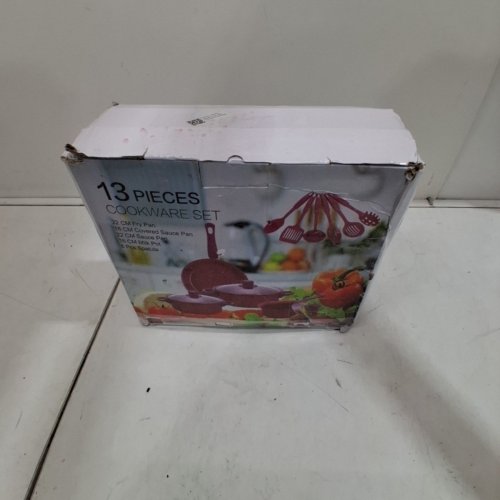 13PC COOKWARE KITCHEN SET - RED image 4