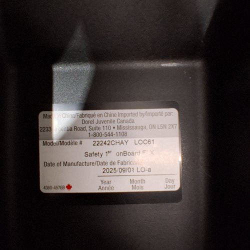 SAFETY 1ST ONBOARD FLX INFANT CAR SEAT 4-35LBS - GREY/BLACK (MODEL:22242CHAY) image 2