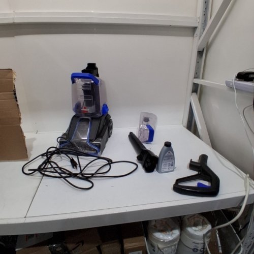 BISSELL POWERCLEAN POWERFUL & LIGHTWEIGHT TURBOBRUSH PET UPRIGHT CARPET CLEANER - 120V - BLUE - (MODEL:3939C) image 3