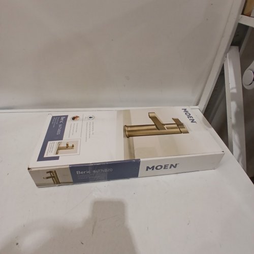 MOEN BERIC MODERN ONE-HANDLE SINGLE HOLE FAUCET WITH DRAIN ASSEMBLY AND OPTIONAL DECKPLATE - 6.6" X 5" - 1.2GPM - BRONZED GOLD (MODEL :84774BZG) image 5