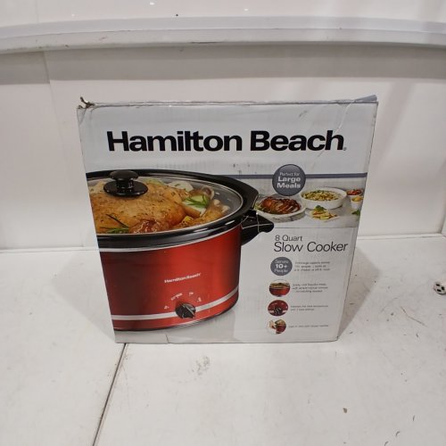 HAMILTON BEACH 8-QUART OVAL SLOW COOKER- RED- (MODEL: 33184) image 9