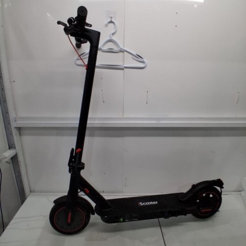 ISCOOTER FOLDING ELECTRIC SCOOTER WITH DUAL SHOCKS AND 8.5" INFLATABLE TIRES, 28KM/H, 20KM RANGE - BLACK/RED - (MODEL: I8) image 3