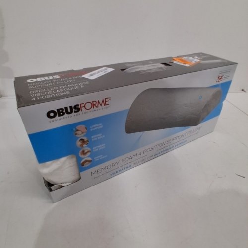 OBUSFORME 4-POSITION MEMORY FOAM SUPPORT PILLOW - 18" X 8" X 4" - WHITE (MODEL: PL-4PS-MF) image 4