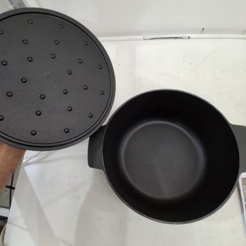 KITCHENAID PRE-SEASONED CAST IRON DUTCH OVEN WITH LID - 6QT (5.7L), INDUCTION COOKTOP COMPATIBLE - BLACK image 6