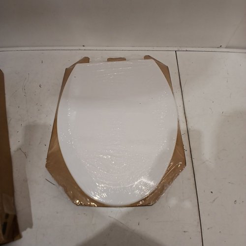 BEMIS LIFT-OFF ELONGATED ENAMELED WOOD TOILET SEAT - COTTON WHITE (MODEL: 1500EC 000) image 2