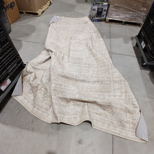 WASHABLE AREA RUG - 8FT X 10FT - BEIGE AND CREAM image 2