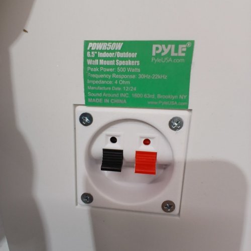 2PK PYLE WATERPROOF WIRED WALL/CEILING MOUNTED SPEAKERS - 6.5" - 500W - WHITE (MODEL: PDWR50W) image 4