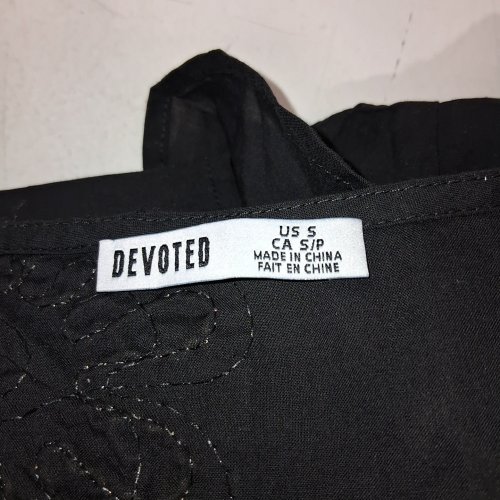 WOMEN'S DEVOTED EMBROIDERED DRESS - CA 5/6 - BLACK image 4