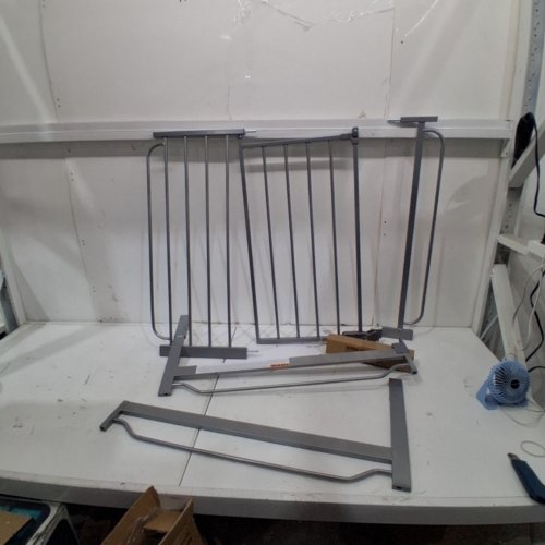 REGALO EASY STEP EXTRA WIDE METAL SAFETY GATE - 30" X 29" - 49" - GREY (MODEL: 1164EPDS) image 2