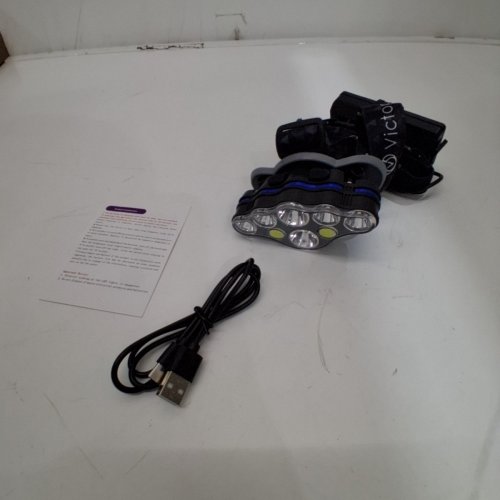 VICTOPER WATERPROOF SUPER BRIGHT RECHARGEABLE HEAD LIGHT - 18000 LM - BLACK / BLUE (MODEL: V8000) image 3