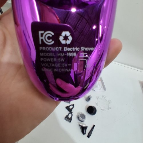 WEQEE 5 IN 1 WATERPROOF ELECTRIC SHAVER - 5W - 90MIN RUNTIME - PURPLE (MODEL: HM-1698) image 3