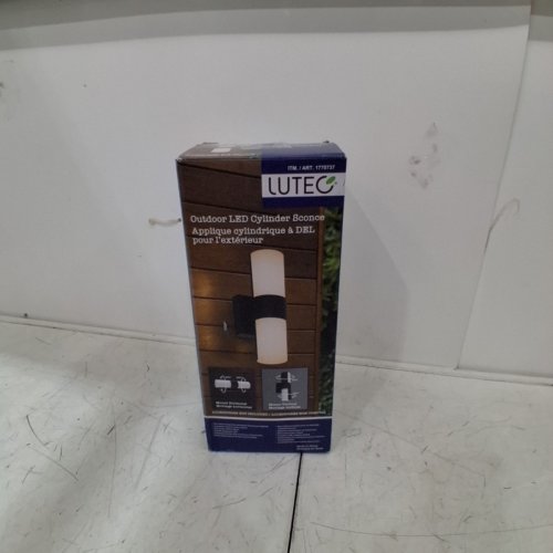 LUTEC 2-IN-1 DESIGN OUTDOOR LED CYLINDER WALL SCONCE - 11.2" X 4.9" X 4.3" - 16.5W 800LM 3000K - BLACK/WHITE (MODEL: 1770737) image 4