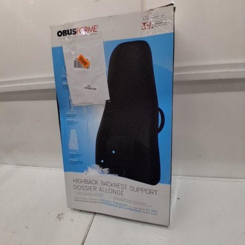OBUSFORME HIGHBACK BACKREST SUPPORT WITH LUMBAR SUPPORT & CHAIR STRAPS - 18" X 7" X 31" - BLACK (MODEL: HB-BLK-CBC) image 3
