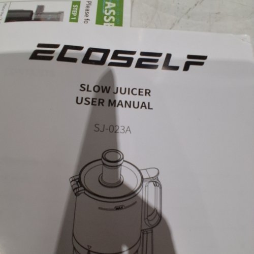 ECOSELF COLD PRESS JUICER MACHINE FOR WHOLE FRUITS & VEGTABLES - 57 OZ - 5.3" - BLACK (MODEL:SJ-023A) image 3