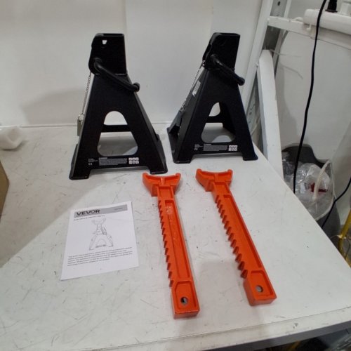 2PK JACK STANDS - 6 TONS - 14"-23" - BLACK/RED (MODEL: HM6141C) image 3