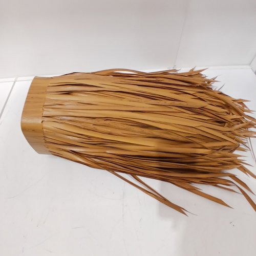 PREMIUM MEXICAN STYLE ARTIFICIAL PALM THATCH ROOF ROLL - 20FT X 20" - LIGHT BROWN image 2