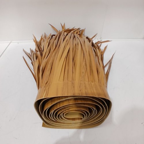 PREMIUM MEXICAN STYLE ARTIFICIAL PALM THATCH ROOF ROLL - 20FT X 20" - LIGHT BROWN image 3