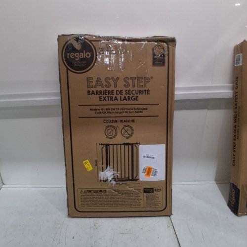 REGALO EASY STEP EXTRA WIDE BABY GATE - 30" X 29"-49" - WHITE (MODEL: 1164 EW DS) image 4