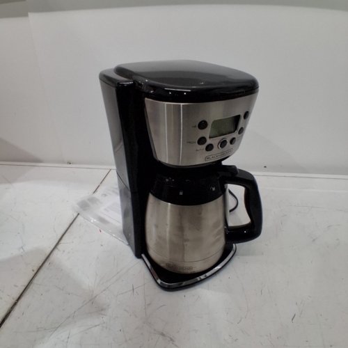 BLACK + DECKER PROGRAMMABLE DIGITAL COFFEE MAKER - 12 CUP THERMAL CARAFE - BLACK/STAINLESS STEEL (MODEL: CM2036SC) image 3