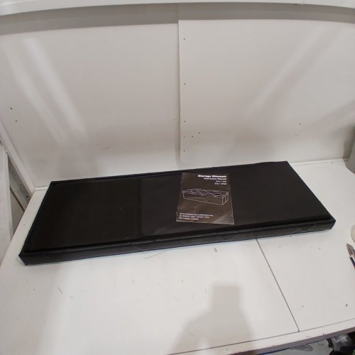 FOLDING STORAGE OTTOMAN BENCH - 43" - BLACK (MODEL: STO-110PVC-BK) image 2