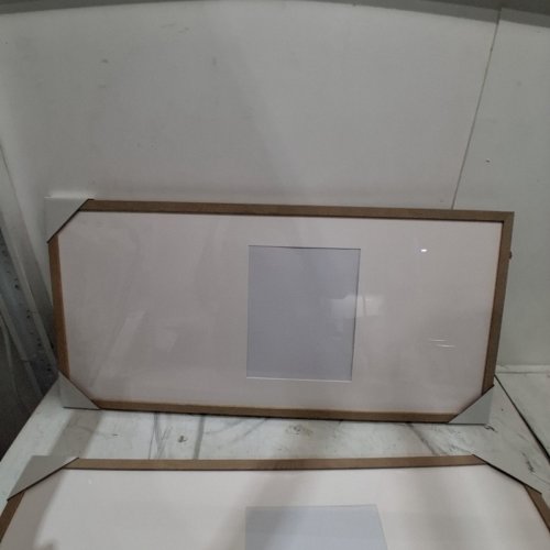 2PK KATE AND LAUREL MODERN GALLERY RECTANGULAR PANEL PICTURE FRAME - 14" X 30" - BROWN image 3