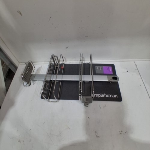 SIMPLE HUMAN ADJUSTABLE SHOWER CADDY ALUMINUM - LARGE - SILVER image 2