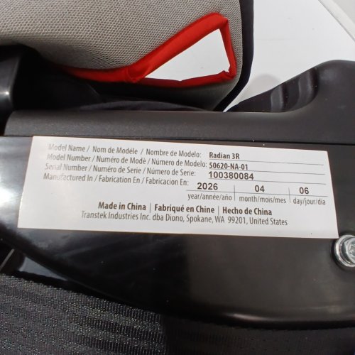 DIONO RADIAN 3R 3-IN-1 CONVERTIBLE REAR/FORWARD FACING CAR SEAT FOR UPTO 10 YEARS - 120LBS CAP - JET BLACK (MODEL: 50620-NA-01) image 2