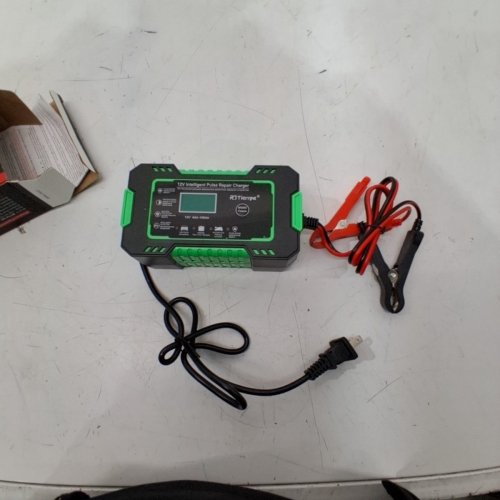 RJTIANYE SMART PULSE REPAIR AUTOMOTIVE BATTERY CHARGER - 12V - GREEN/BLACK image 3