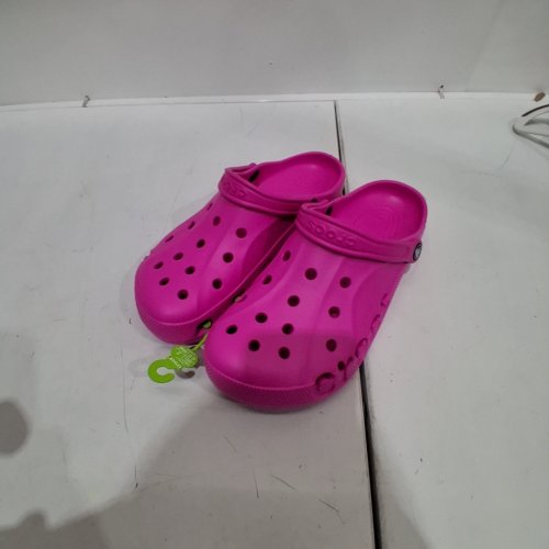 CROCS BAYA CLOGS - MEN: 9, WOMEN: 11 - ELECTIRC PINK image 2