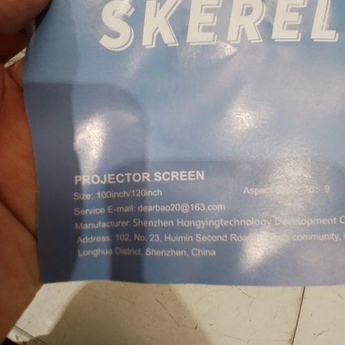SKERELL PORTABLE PROJECTION SCREEN WITH STAND - 100" image 4