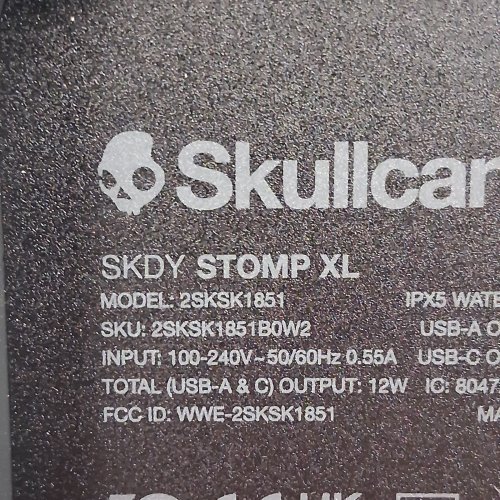 SKULLCANDY STOMP XL WIRELESS BLUETOOTH PARTY SPEAKER - INTEGRATED CARRY HANDLE​, IPX5 WATER RESISTANCE, 12-HOUR BATTERY LIFE - BLACK ORANGE (MODEL:2SKSK1851/4449801) image 8