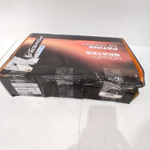 JUNIOR POWERTEK V3.0 HOCKEY SKATES - SIZE 1 - BLACK (MODEL: V3.0 TEK) image 5