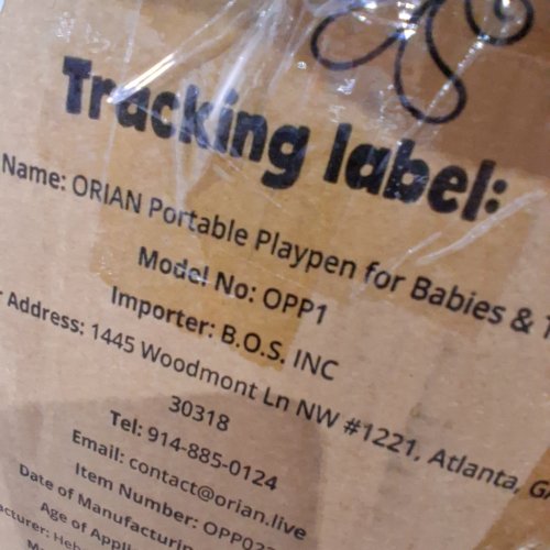 ORIAN BABIES PORTABLE BABY PLAYPEN - 50" X 50" - GREY (MODEL: OPP1) image 2