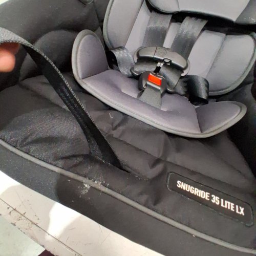 GRACO SNUGRIDE 35 LITE LX INFANT CAR SEAT - 4-35LBS CAPACITY - GOTHAM FASHION BLACK/GREY (MODEL: 2143034) image 5