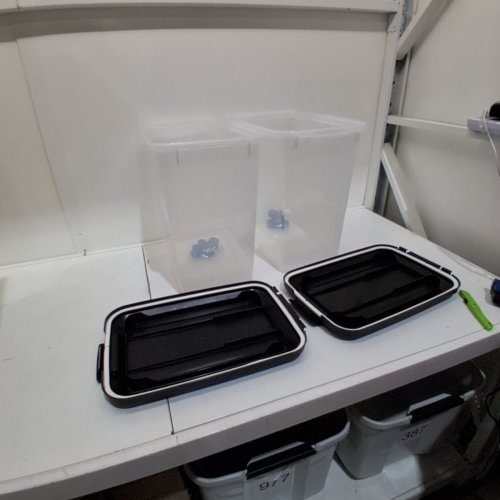 2PK IRIS USA DOG FOOD STORAGE CONTAINER WITH WHEELS - 31.2L - BLACK/CLEAR (MODEL: MP-8) image 2