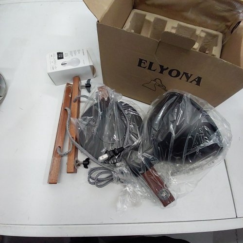 ELYONA UT1166C ADJUSTABLE DESK LAMP WITH WIRELESS CHARGING - E26 BASE - BLACK/WOOD (MODEL: UT1166C) image 2