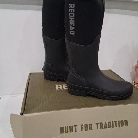 MEN'S REDHEAD WATERPROOF UTILITY NEOPRENE BOOTS - SIZE 8 - BLACK (ITEM: 4023167BL) image 2