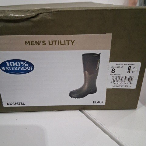 MEN'S REDHEAD WATERPROOF UTILITY NEOPRENE BOOTS - SIZE 8 - BLACK (ITEM: 4023167BL) image 4