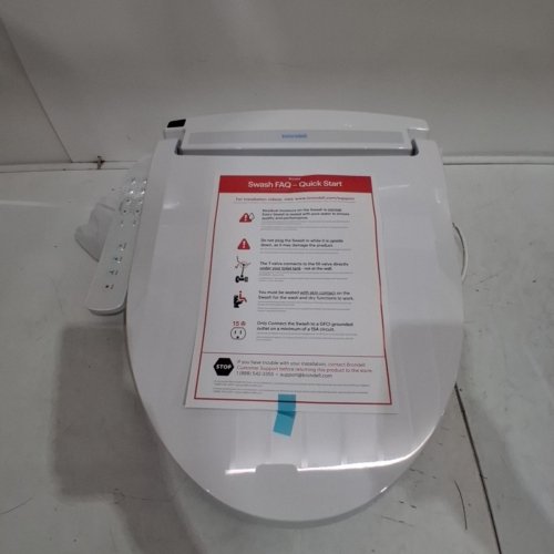 BRONDELL SWASH ELECTRONIC BIDET TOILET SEAT, SIDE ARM CONTROL, WARM WATER WASH, STRONG WASH MODE, STAINLESS-STEEL NOZZLE, NIGHTLIGHT AND EASY INSTALLATION, FITS ELONGATED TOILETS - 20. 8” X 18. 5” X 5. 7” - WHITE - (MODEL:LT89-EW) image 3