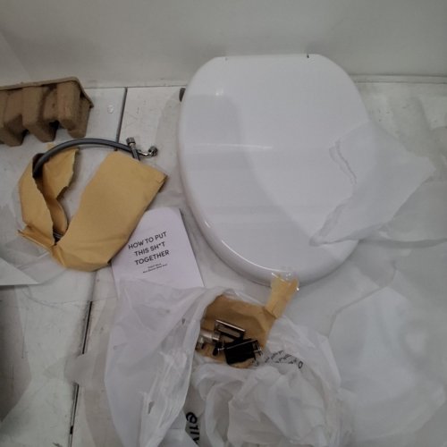 TUSHY WAVE ELONGATED NON-ELECTRIC BIDET TOILET SEAT - WHITE/PLATINUM (MODEL: WAVE 2025) image 2