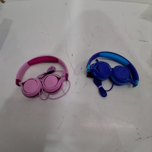 2PK KID'S MPOW WIRED HEADPHONES - PINK / BLUE (MODEL: MPBH440AD) image 3