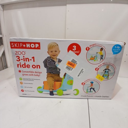 SKIP HOP ZOO 3-IN-1 PUSH WALKER/RIDE ON SCOOTER - DOG STYLE image 5